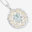 Pendentif en argent sterling avec améthyste verte véritable de 2,10 carats