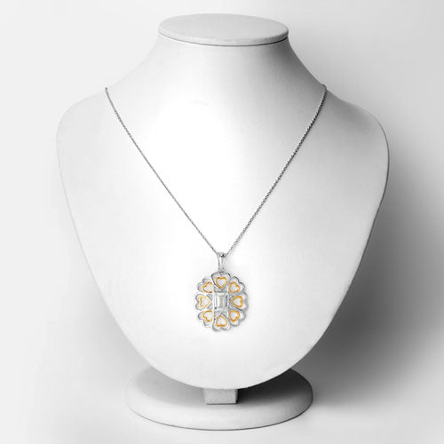 Pendentif en argent sterling avec améthyste verte véritable de 2,10 carats