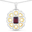 Pendentif en argent sterling .925 avec grenat véritable de 2,55 carats