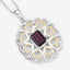 Pendentif en argent sterling .925 avec grenat véritable de 2,55 carats