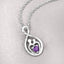 0.15 Carat Genuine Amethyst Sterling Silver Pendant