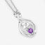 0.15 Carat Genuine Amethyst Sterling Silver Pendant