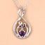 0.15 Carat Genuine Amethyst Sterling Silver Pendant