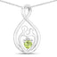 Pendentif en argent sterling .925 avec péridot véritable de 0,15 carat