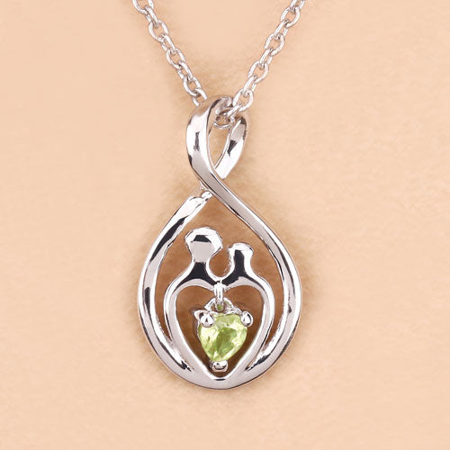 Pendentif en argent sterling .925 avec péridot véritable de 0,15 carat