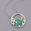 1.35 Carat Genuine Emerald & White Topaz Sterling Silver Pendant