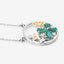 1.35 Carat Genuine Emerald & White Topaz Sterling Silver Pendant