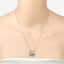 1.35 Carat Genuine Emerald & White Topaz Sterling Silver Pendant
