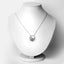 1.35 Carat Genuine Emerald & White Topaz Sterling Silver Pendant