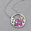 1.47 Carat Genuine Ruby and White Topaz Pendant in Sterling Silver