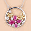 1.47 Carat Genuine Ruby and White Topaz Pendant in Sterling Silver