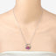 1.47 Carat Genuine Ruby and White Topaz Pendant in Sterling Silver