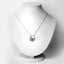 1.47 Carat Genuine Ruby and White Topaz Pendant in Sterling Silver