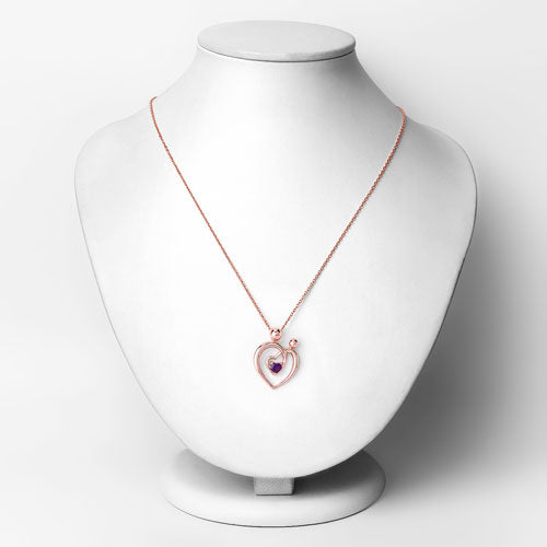 Colgante de Amatista Genuina de 0.25 Quilates en Plata de Ley
