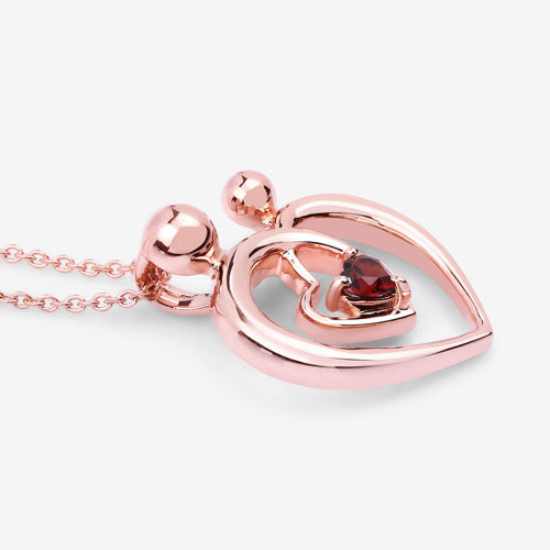 Pendentif en grenat véritable de 0,32 carat en argent sterling .925
