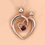 Pendentif en grenat véritable de 0,32 carat en argent sterling .925