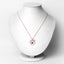 Pendentif en grenat véritable de 0,32 carat en argent sterling .925