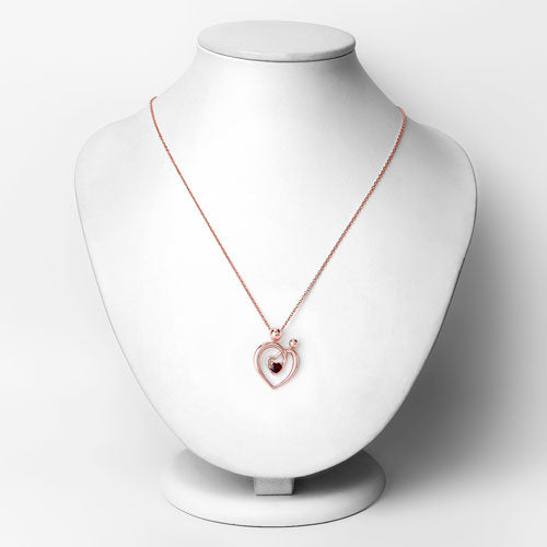 Pendentif en grenat véritable de 0,32 carat en argent sterling .925