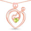 0.25 Carat Genuine Peridot Sterling Silver Pendant