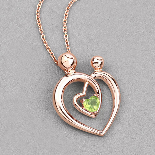 0.25 Carat Genuine Peridot Sterling Silver Pendant