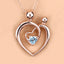 Colgante de Topacio Azul Suizo Genuino de 0.28 Quilates en Plata de Ley