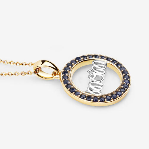 Pendentif en saphir bleu véritable de 0,64 carat en argent sterling