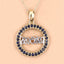 Pendentif en saphir bleu véritable de 0,64 carat en argent sterling