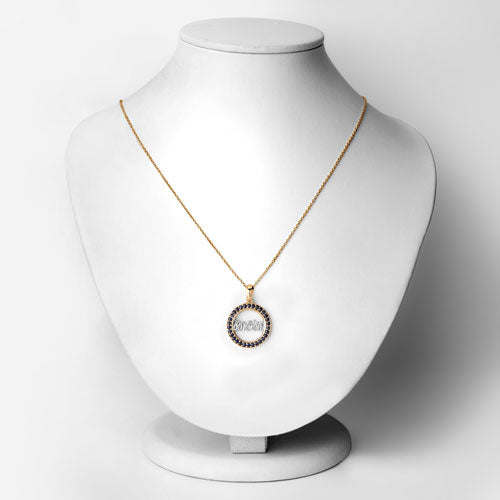 Pendentif en saphir bleu véritable de 0,64 carat en argent sterling