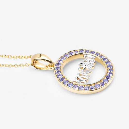 0.64 Carat Genuine Tanzanite Sterling Silver Pendant
