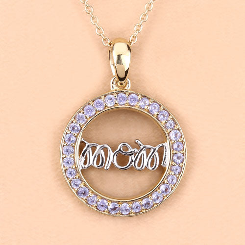 0.64 Carat Genuine Tanzanite Sterling Silver Pendant