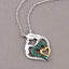 Pendentif en argent sterling .925 avec émeraude véritable de 0,24 carat