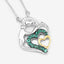 Pendentif en argent sterling .925 avec émeraude véritable de 0,24 carat