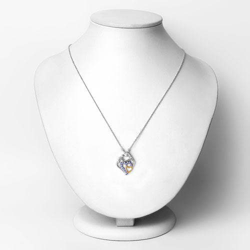 Colgante de plata esterlina con tanzanita genuina de 0.28 quilates