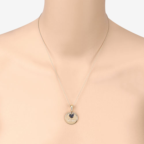0.20 Carat Genuine Blue Sapphire Pendant in Sterling Silver