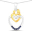 Pendentif en argent sterling avec saphir bleu véritable de 0,14 carat