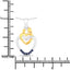 Pendentif en argent sterling avec saphir bleu véritable de 0,14 carat