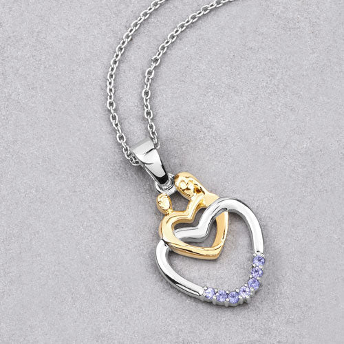 0.14 Carat Genuine Tanzanite Sterling Silver Pendant