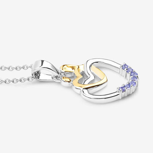 0.14 Carat Genuine Tanzanite Sterling Silver Pendant