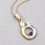 Pendentif en saphir bleu véritable de 0,19 carat en argent sterling