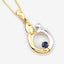 Pendentif en saphir bleu véritable de 0,19 carat en argent sterling
