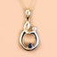 Pendentif en saphir bleu véritable de 0,19 carat en argent sterling