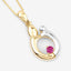Colgante de Rubí Genuino de 0.20 Quilates en Plata Esterlina .925