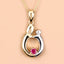 Colgante de Rubí Genuino de 0.20 Quilates en Plata Esterlina .925