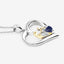 0.50 Carat Genuine Blue Sapphire Pendant in Sterling Silver