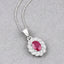 0.95 Carat Ruby and Diamond 10K White Gold Pendant