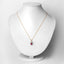 Pendentif en or jaune 10K avec rubis véritable de 0,95 carat et diamants blancs