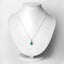 1.36 Carat Genuine Zambian Emerald & Diamond 10K White Gold Pendant