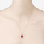 2.51 Carat Genuine Ruby and White Diamond Pendant in 10K Yellow Gold