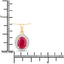 2.51 Carat Genuine Ruby and White Diamond Pendant in 10K Yellow Gold