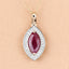 Pendentif en or jaune 10K avec rubis et diamants de 1,52 carat
